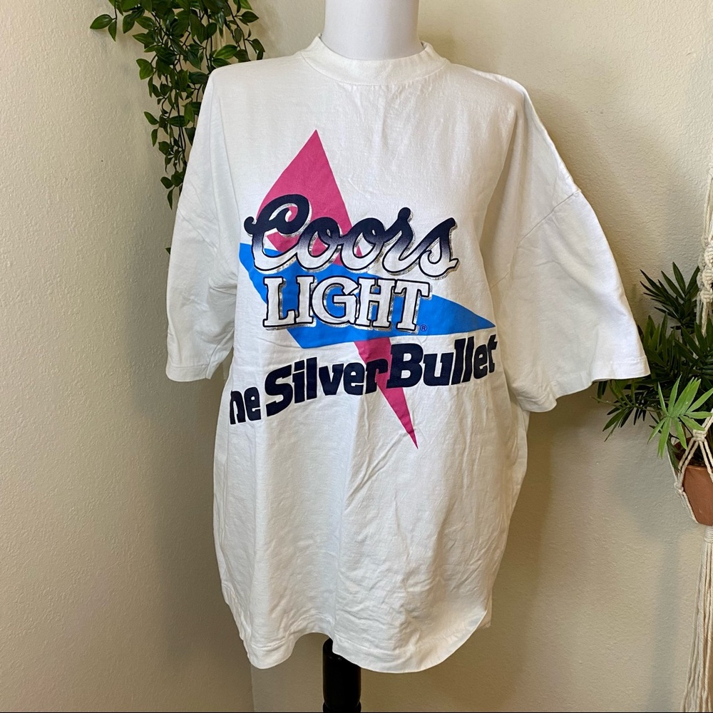 Vintage 1990s Coors Light Silver Bullet t-shirt XL